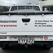 Bridgestone ute back signage