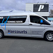 Harcourts van signage